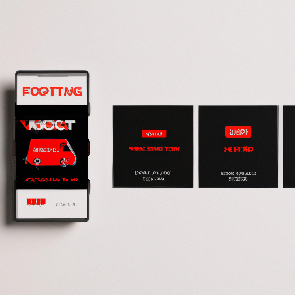 Interfaz de galería de entrega rápida y segura con branding minimalista